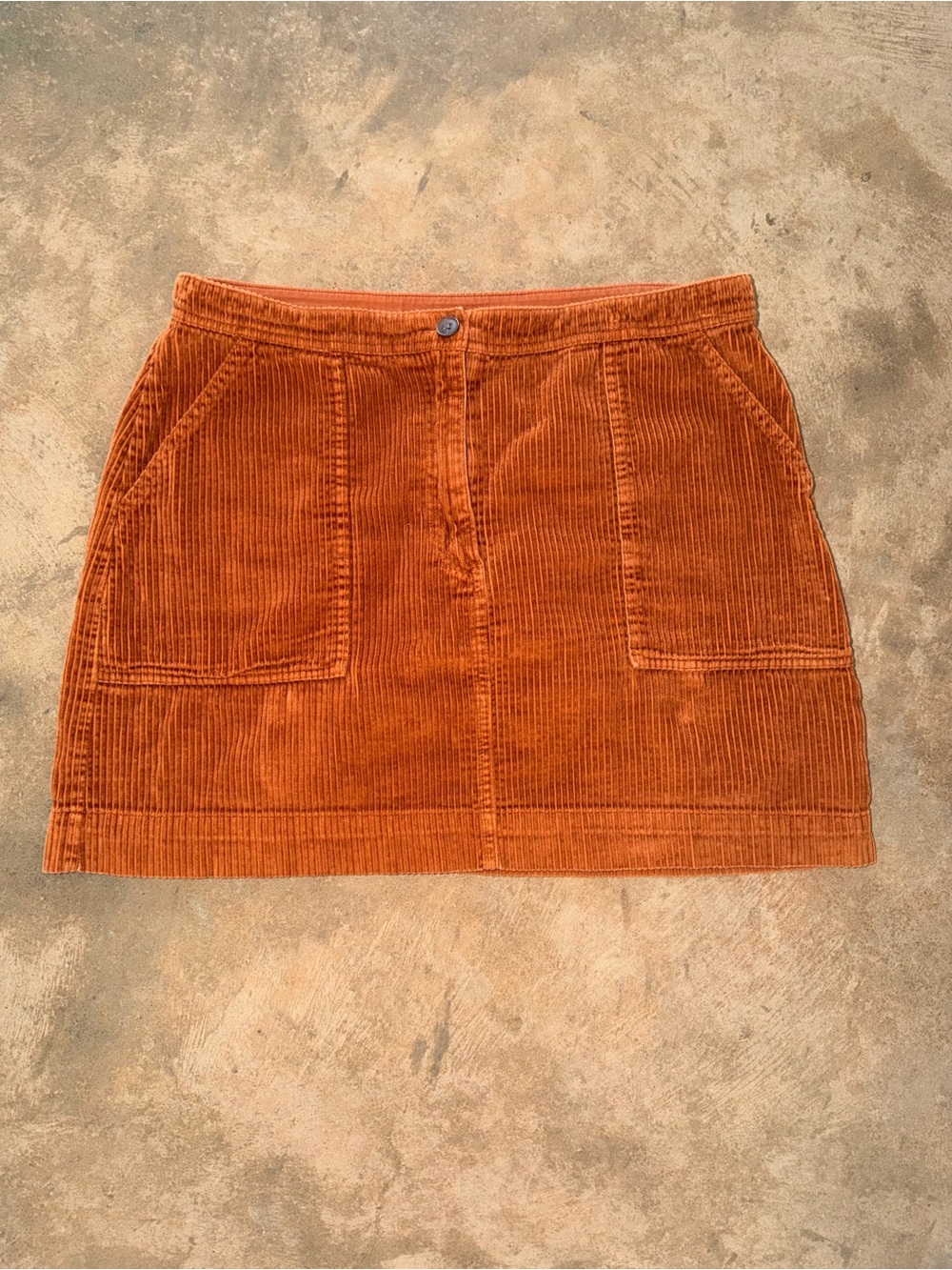 GAP Deep Camel Corduroy Mini Skirt 14 Utility Pockets 100% Cotton Preppy Fall